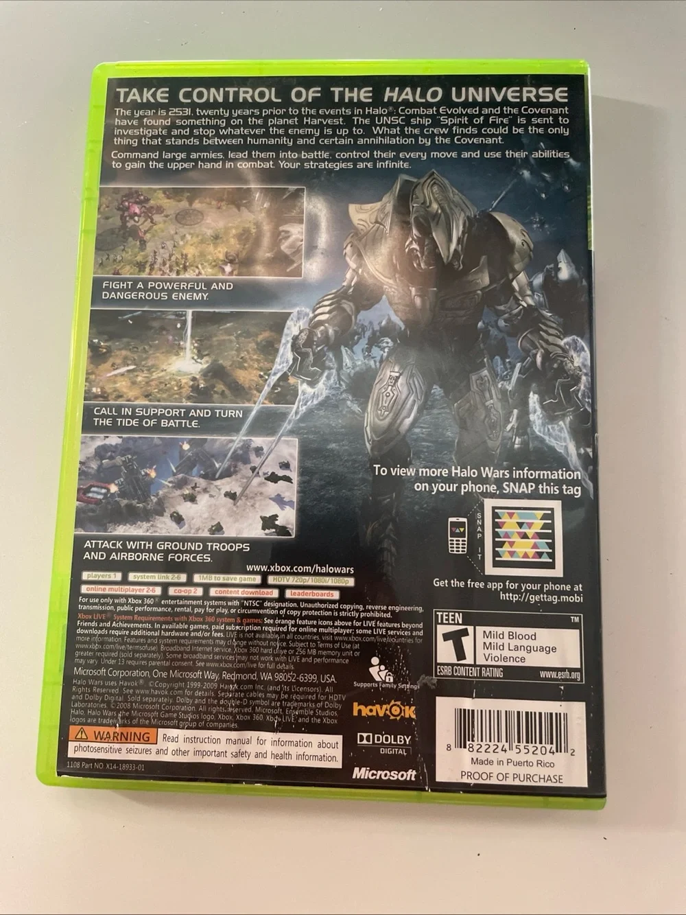 Halo Wars Xbox 360 Completed CIB With Manual